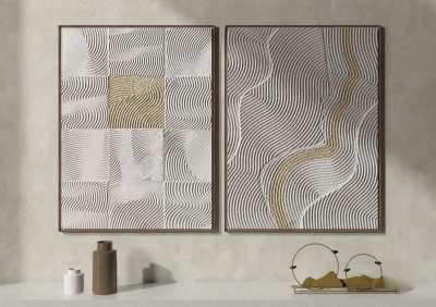 现代肌理装饰画3D模型下载